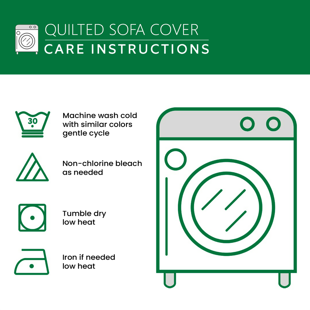 Quilted Sofa Cover - Soft Blue Paws