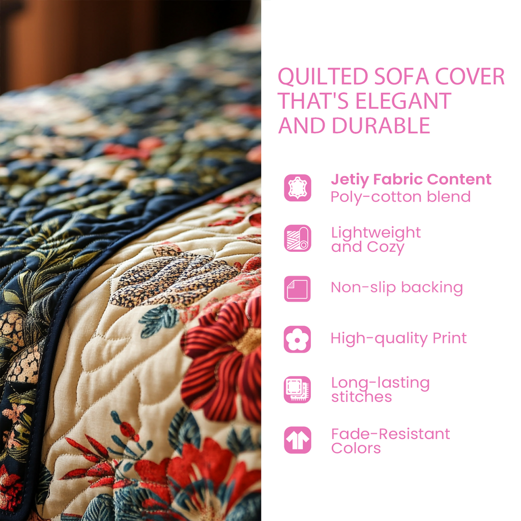 Quilted Sofa Cover - Serene Forest