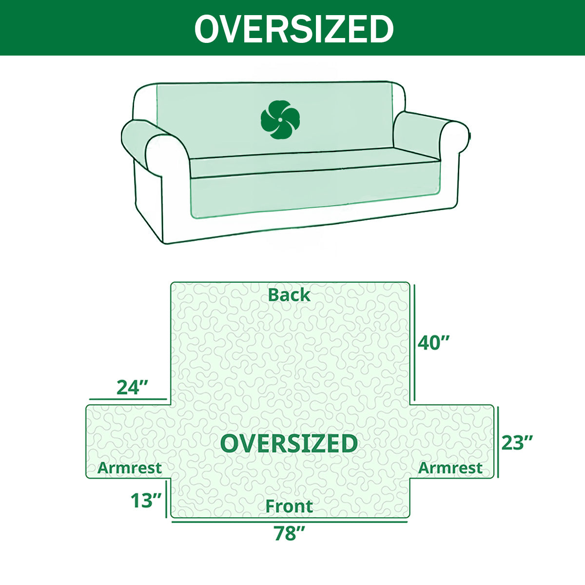 Quilted Sofa Cover - Soft Blue Paws