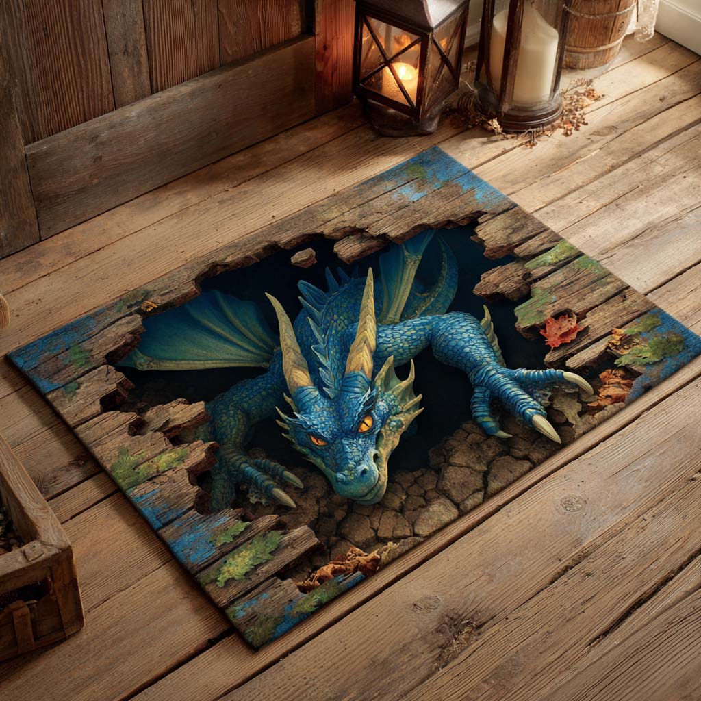 Stormscale Lurker doormat – dragon through floorboards