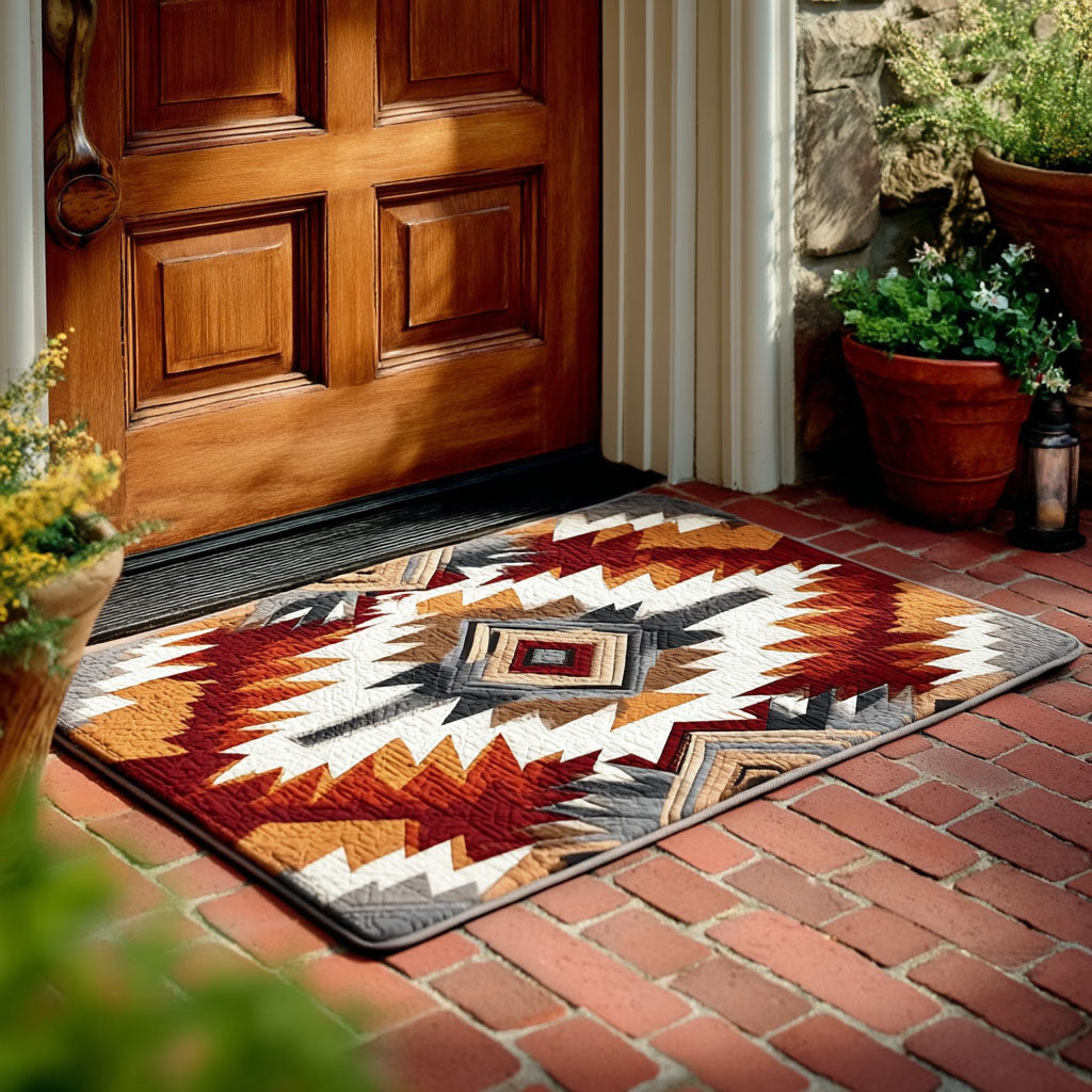 Crimson Diamond Hearth doormat – diamond medallion