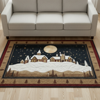Alpine Village rug – village under the moon