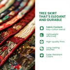 Quilted Christmas Tree Skirt - Speckled Hens – view 5