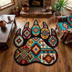 Kilim Paw shaped rug – patterned paw print