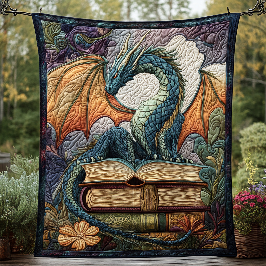 Art Quilt - Book Guardian Dragon – view 2