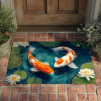 Koi Pond doormat – koi and lilies