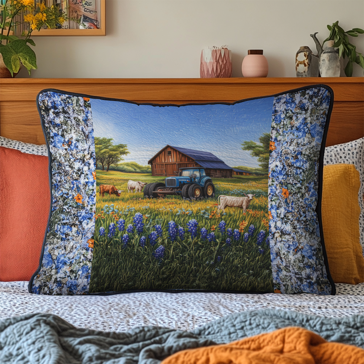 Quilted Pillowcase - Country Barn Meadow – view 2