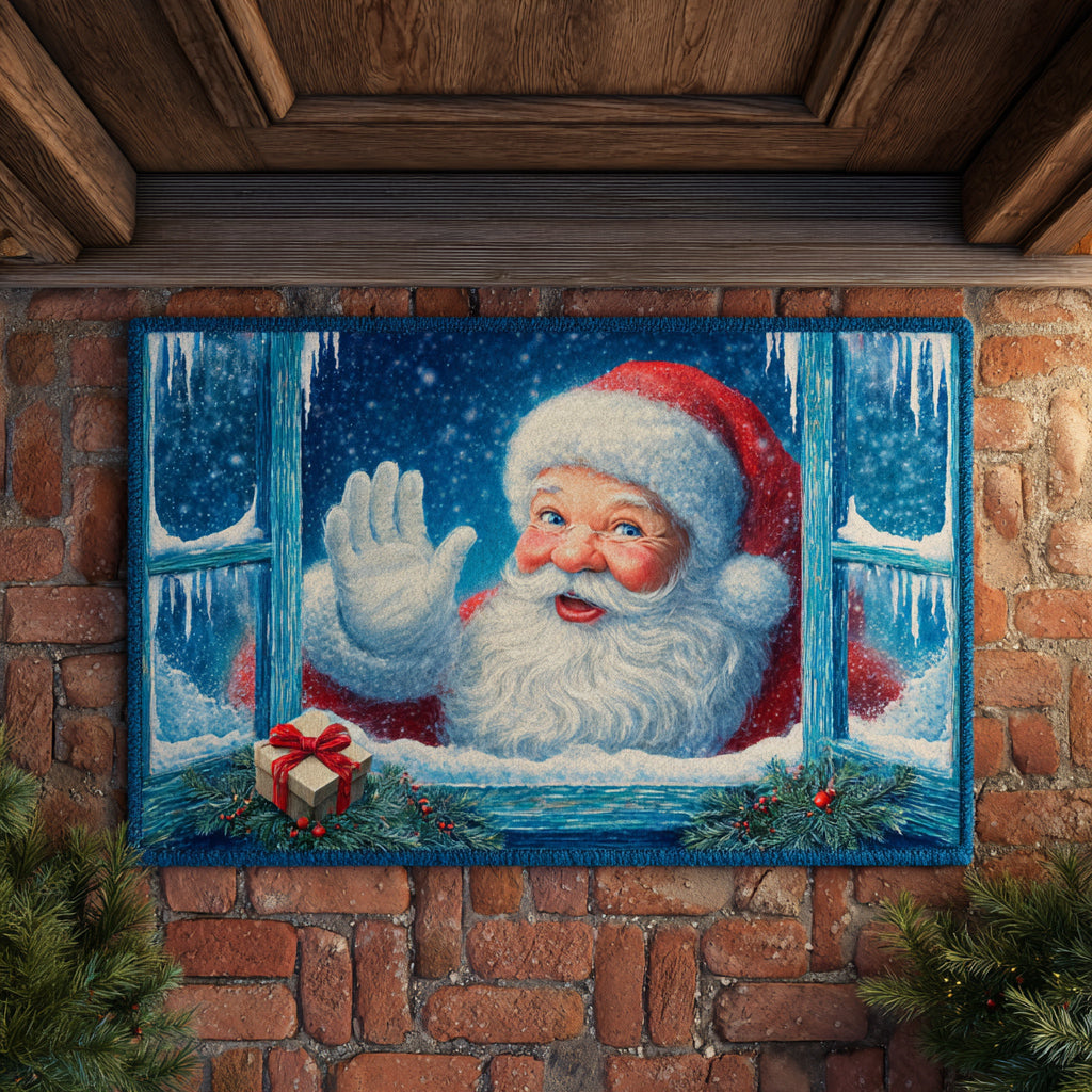 Santa Frosty Window doormat – santa at window