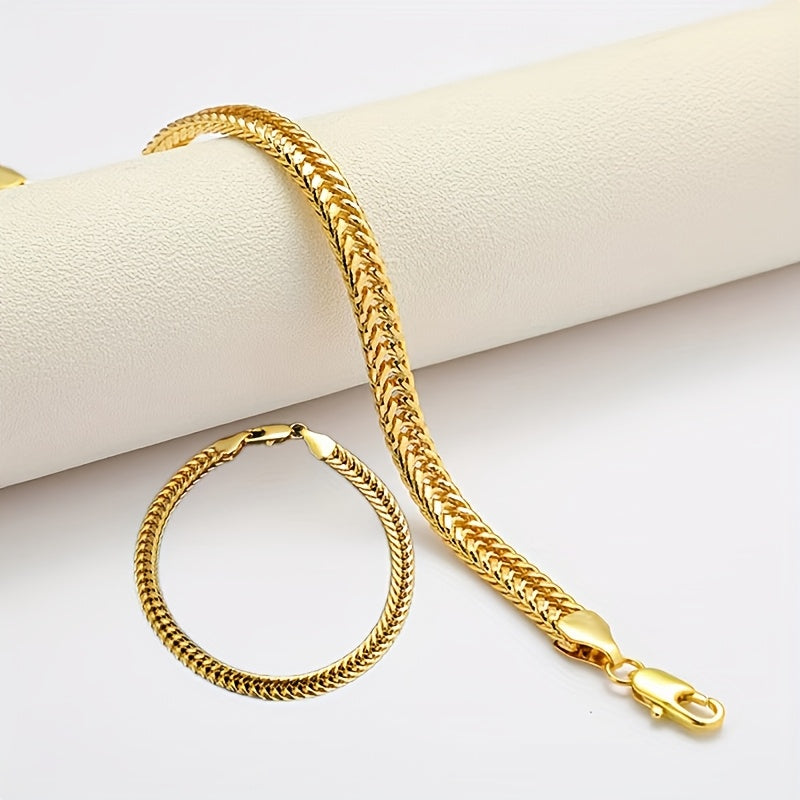 Necklace & Bracelet Set - Gold-Tone Foxtail