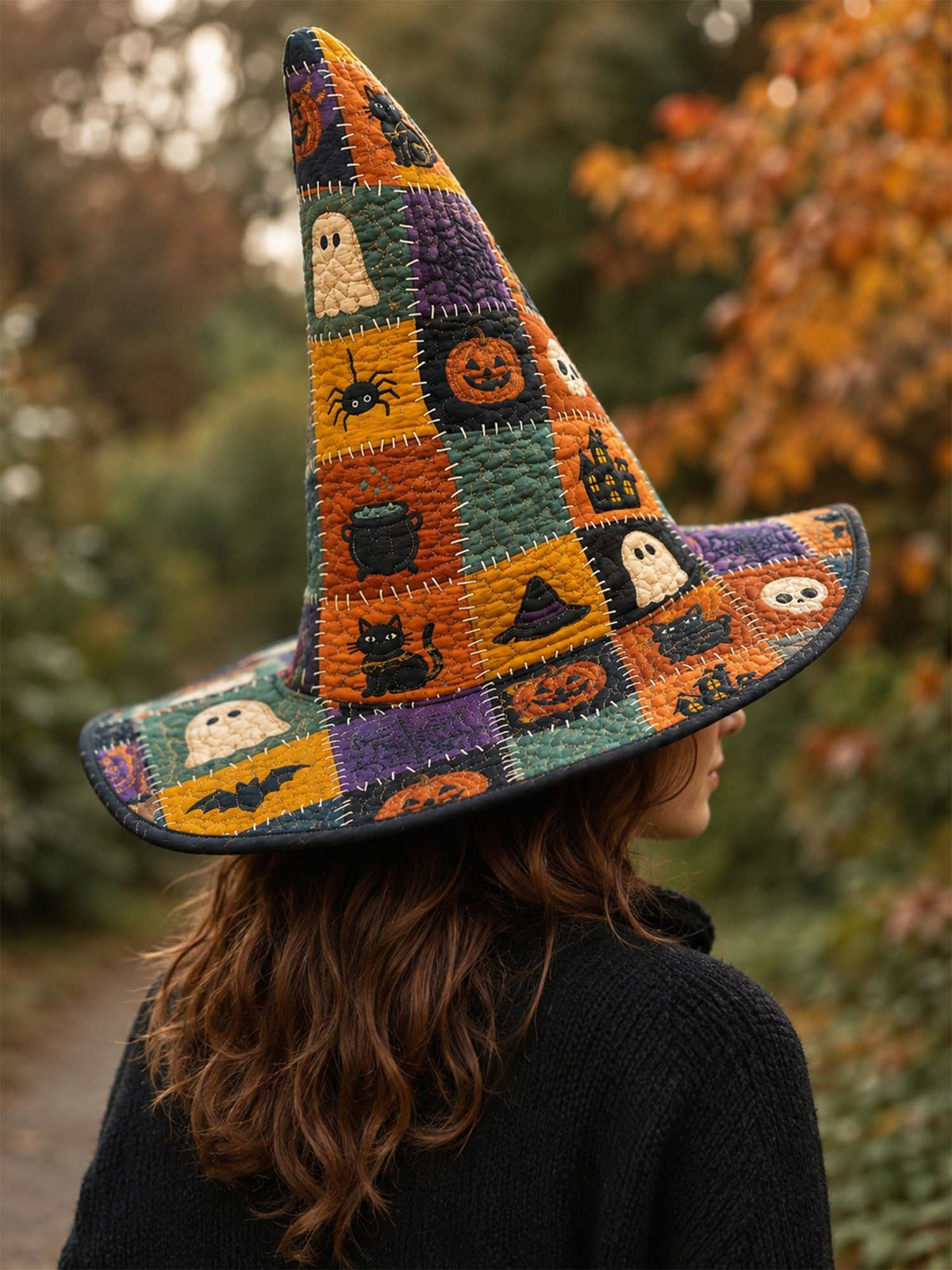 Quilted Witch Hat - Halloween Patch Squares – view 2
