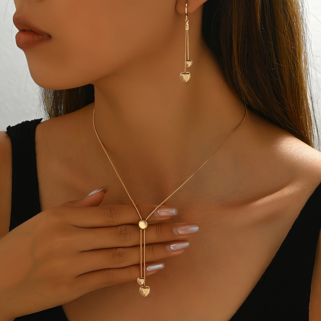 Necklace & Earrings Set - Hearts