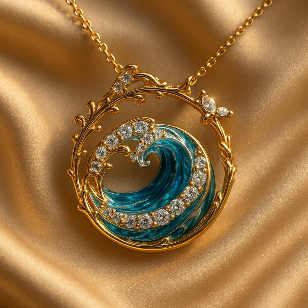Pendant Necklace - Ocean Wave