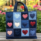 Cosy Love Hearts quilted tote bag – heart patchwork