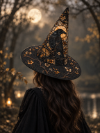 Quilted Witch Hat - Golden Raven Garden – view 2