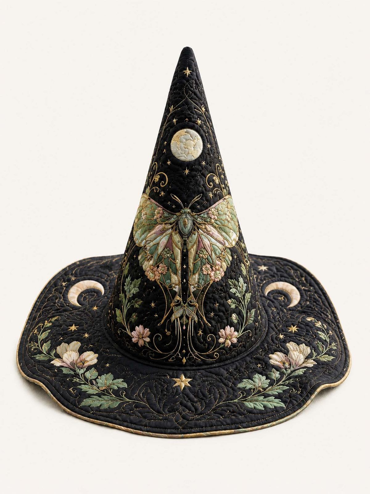 Victorian Moth quilted witch hat – victorian moth