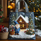 Magical Gnome Night quilted tote bag – gnome by cottage