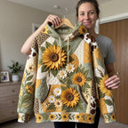 Hoodie - Sunflower Leopard Patch – view 4