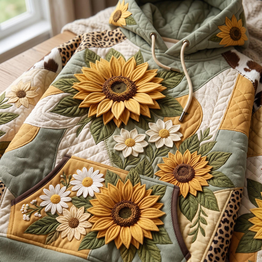 Hoodie - Sunflower Leopard Patch – view 6