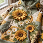 Hoodie - Sunflower Leopard Patch – view 6