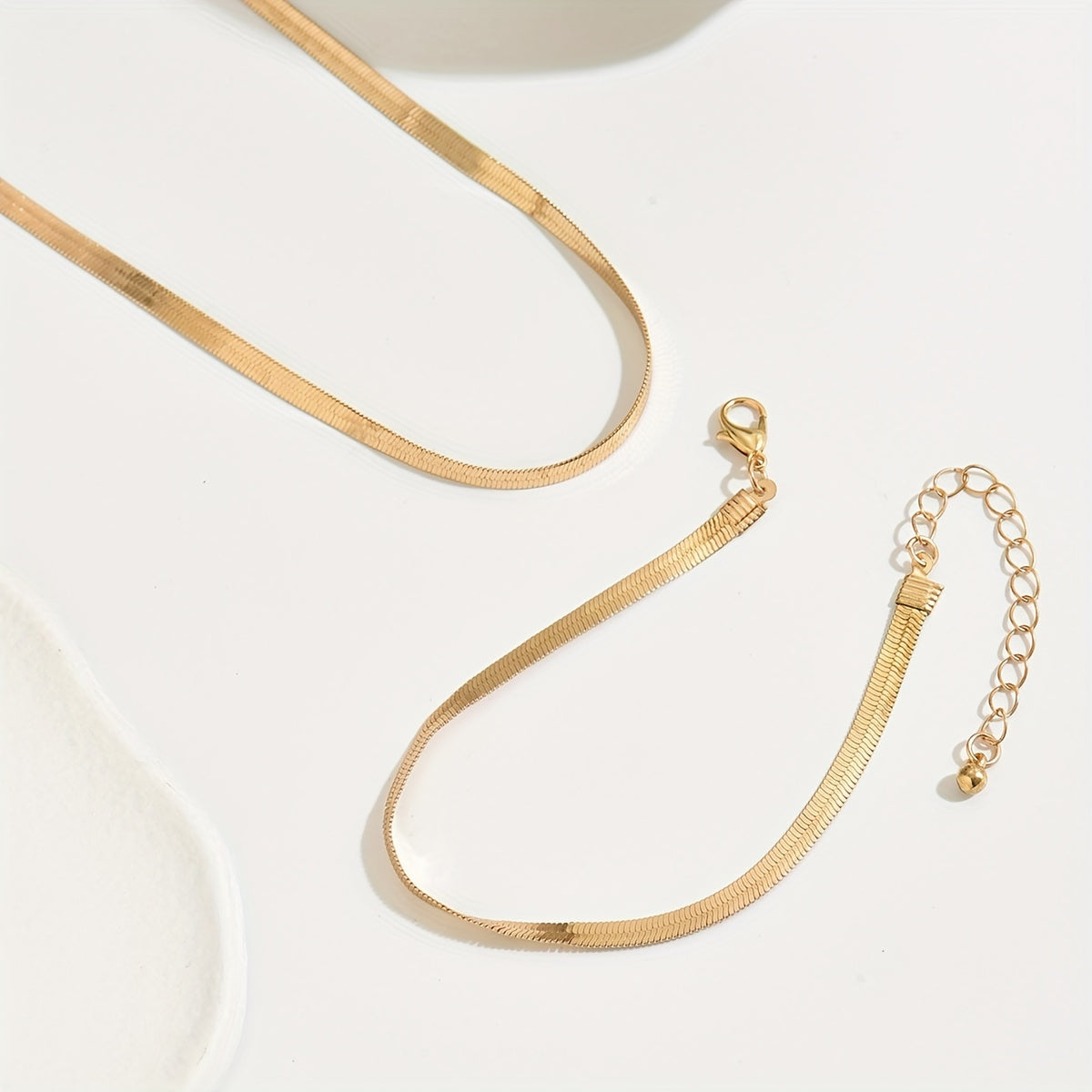 Necklace & Bracelet Set - Herringbone