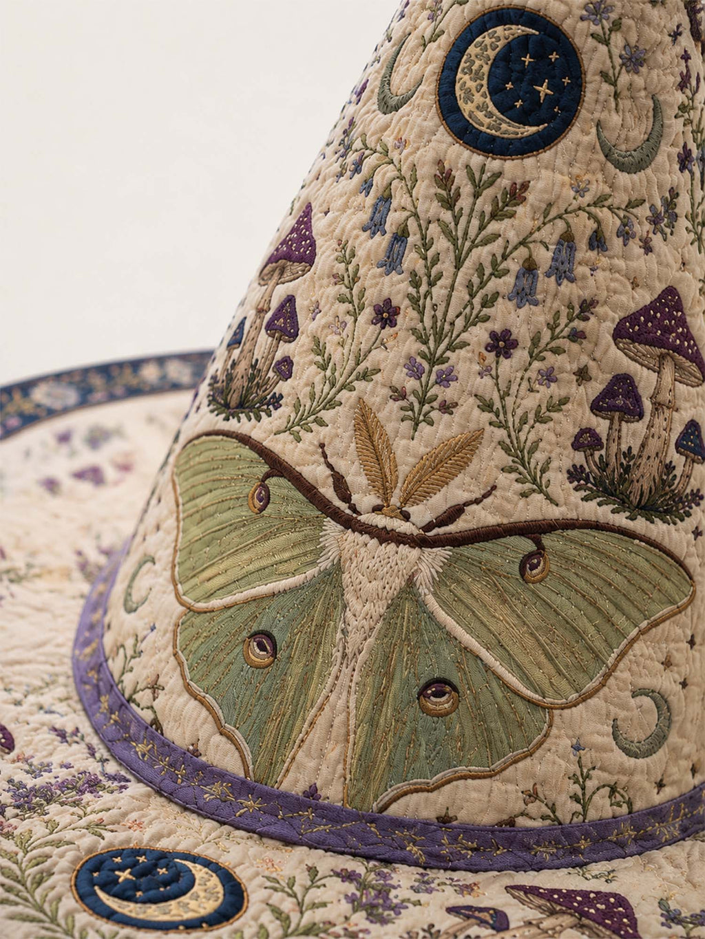 Quilted Witch Hat - Luna Moth Botanical – view 4