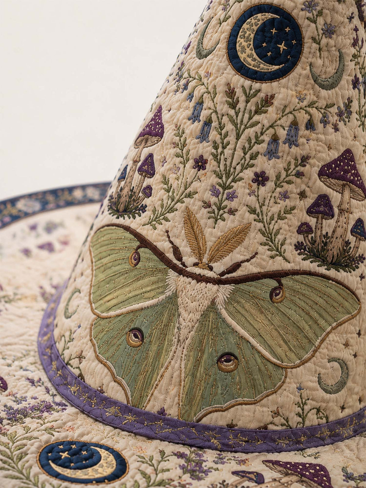 Quilted Witch Hat - Luna Moth Botanical – view 4