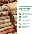 Care instructions – Quilted Throw - Ivory Unicorn and Flowers