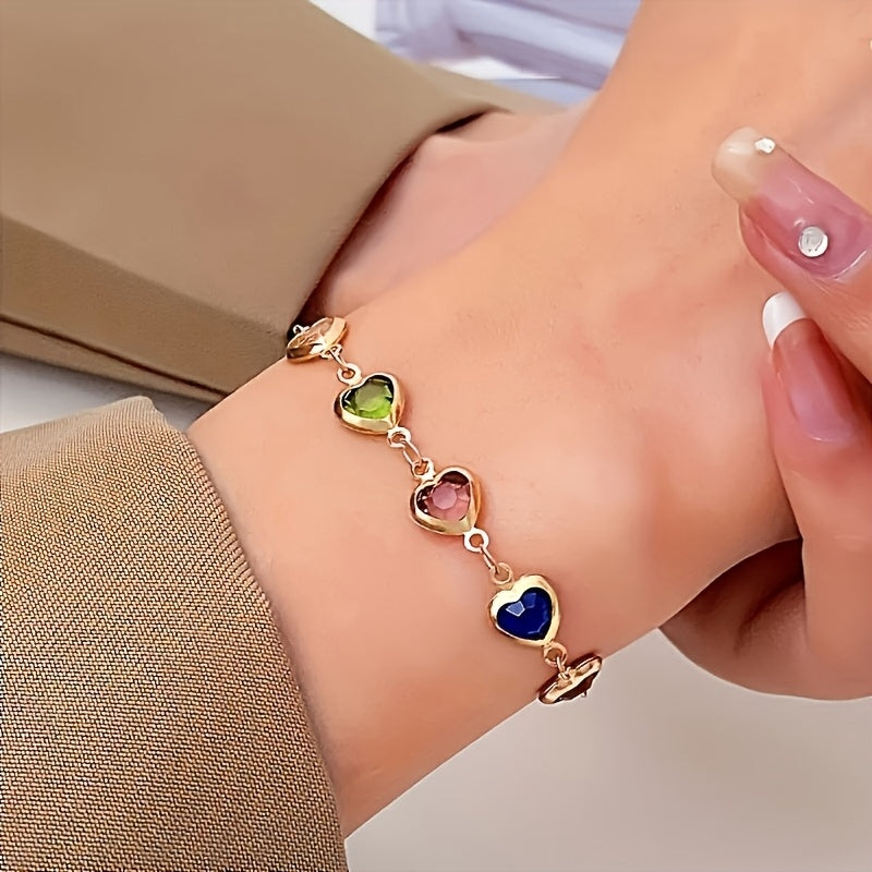 Bracelet - Rainbow Hearts