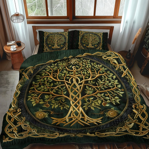3-Piece Quilted Bedspread Set - Celtic Heritage – view 2