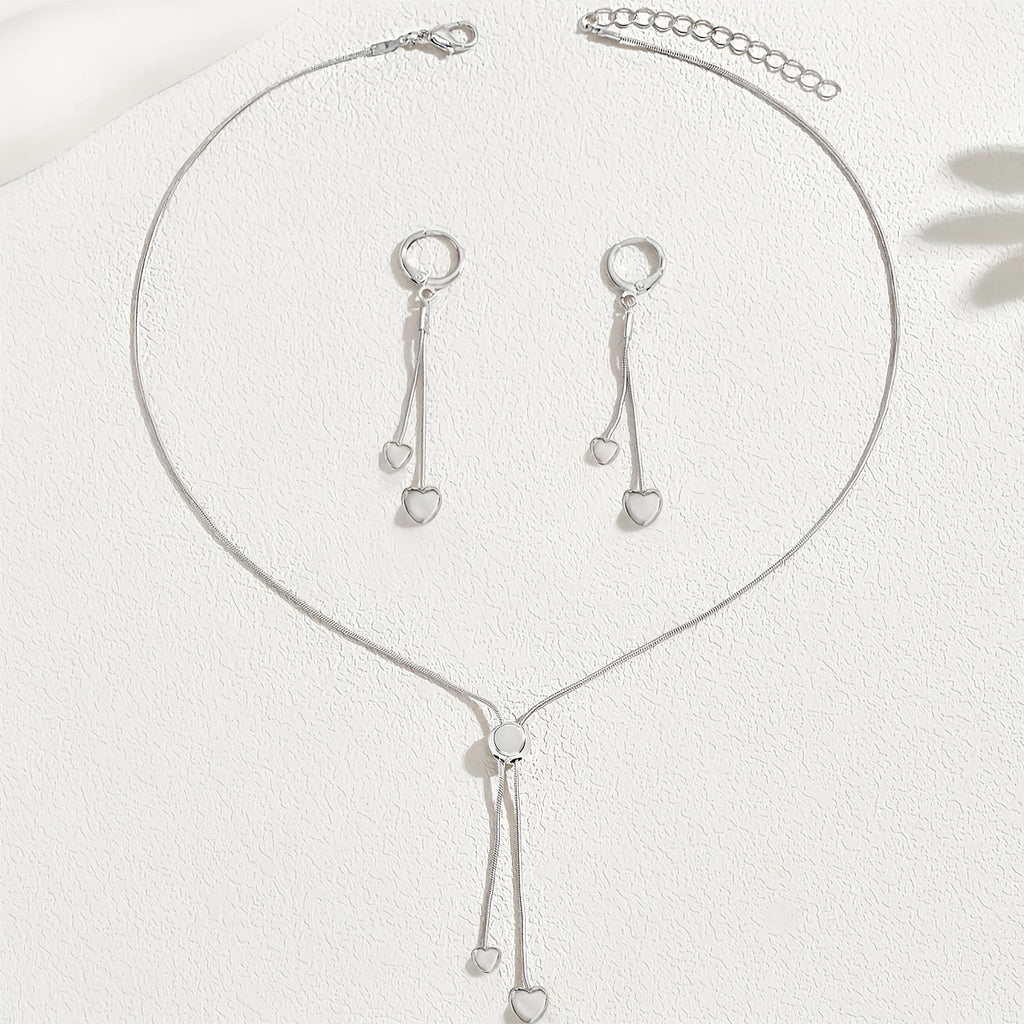 Necklace & Earrings Set - Hearts