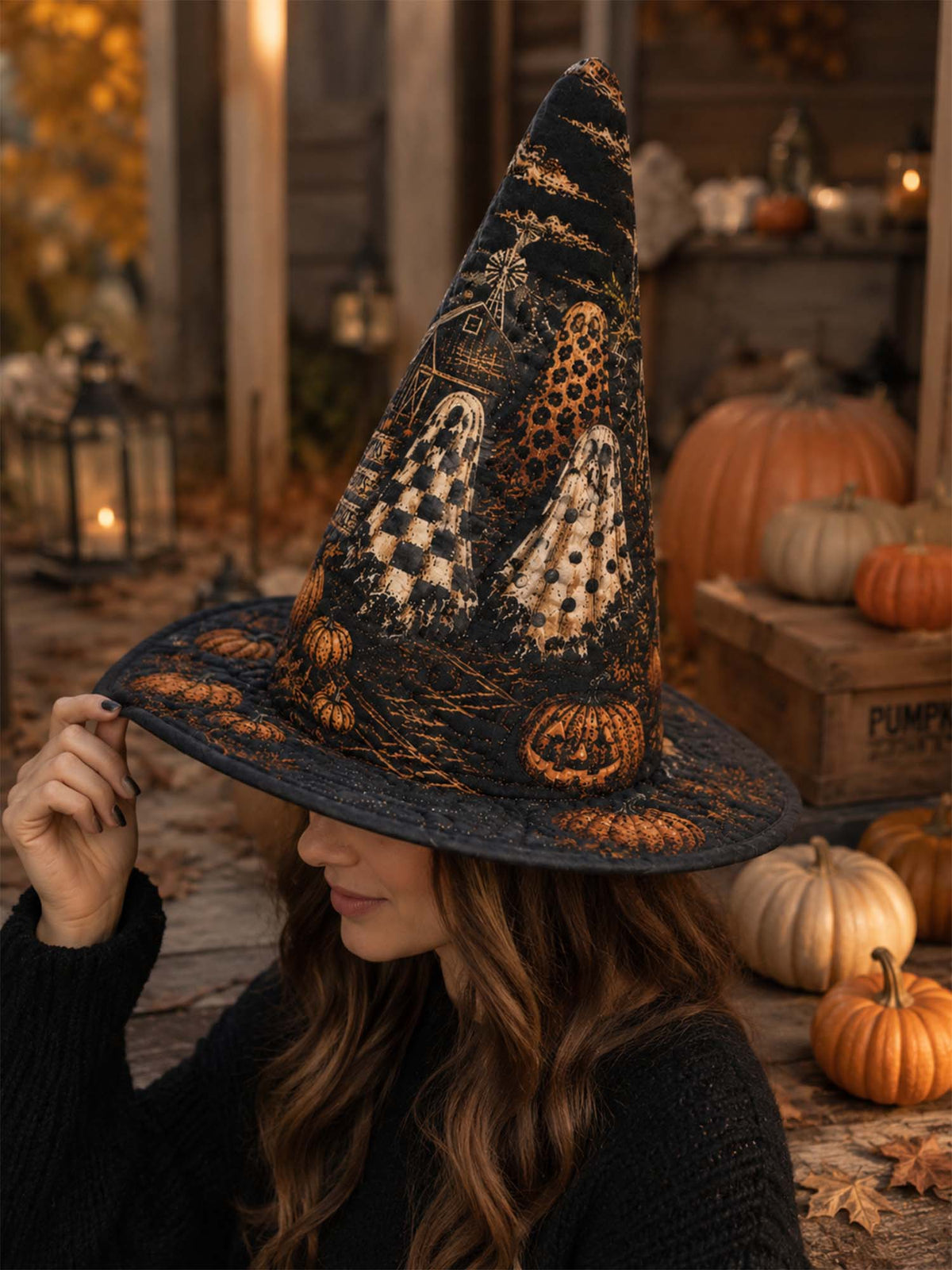 Quilted Witch Hat - Haunted Pumpkin Patch – view 5