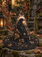 Quilted Witch Hat - Golden Raven Garden – view 3