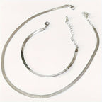 Necklace & Bracelet Set - Herringbone