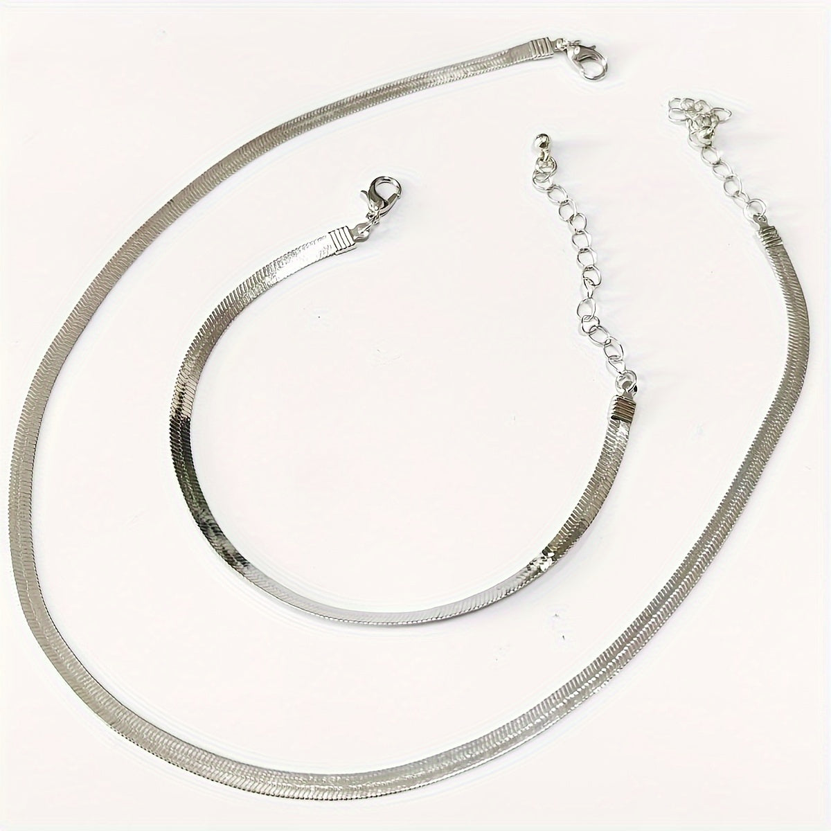 Necklace & Bracelet Set - Herringbone