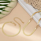 Necklace & Bracelet Set - Snake Chain