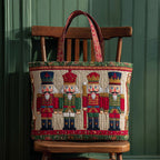 Nutcracker Regiment quilted tote bag – red nutcrackers