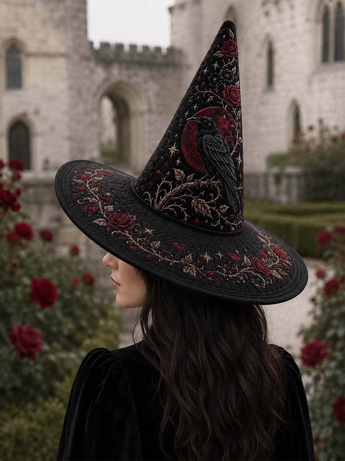 Quilted Witch Hat - Raven Rose – view 2