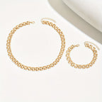 Necklace & Bracelet Set - Chunky Link