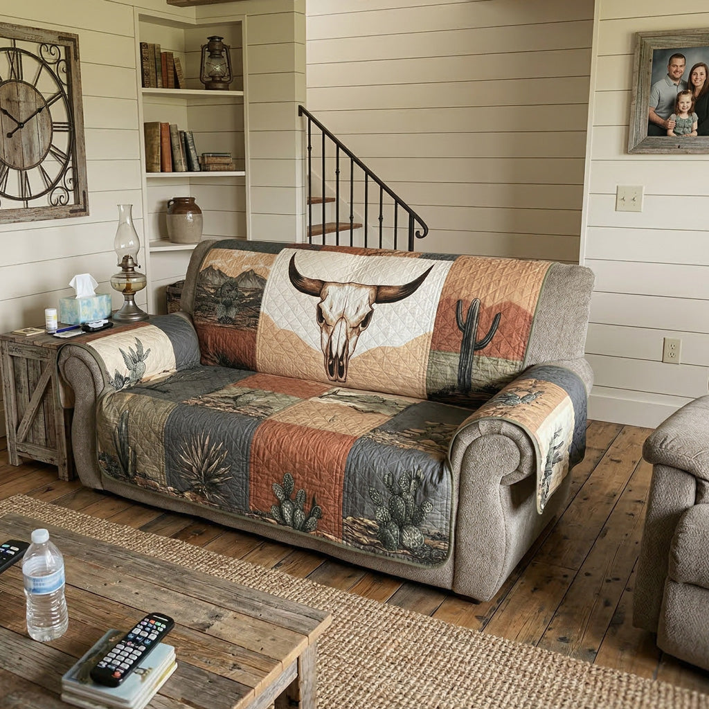 Quilted Sofa Cover - Dustland Longhorn