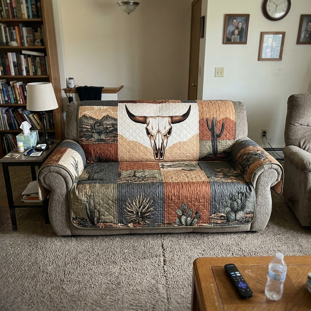Quilted Sofa Cover - Dustland Longhorn