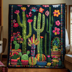 Quilted Throw - Blooming Cactus – view 2