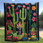 Quilted Throw - Blooming Cactus – view 3