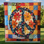 Quilted Throw - Flower Peace Patchwork – view 5