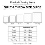 Size guide – Quilts & Throws
