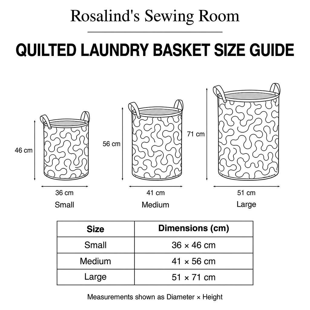 Size guide – Quilted Laundry Baskets