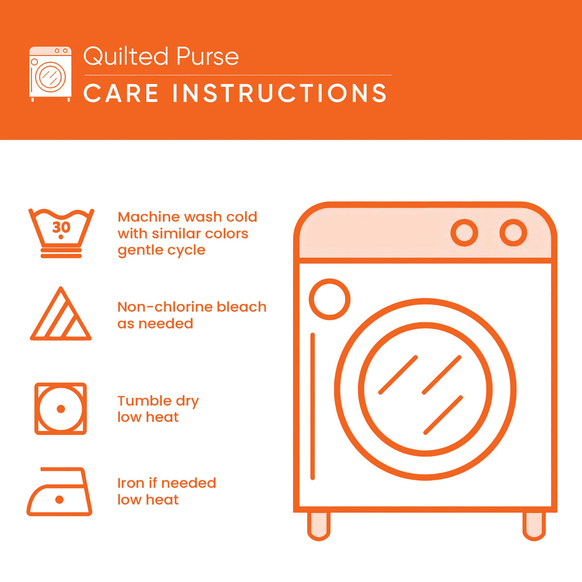 Care instructions – Quilted Purse - Jewel Sheep Parade