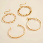 Bracelet Set - Gold-Tone Stack