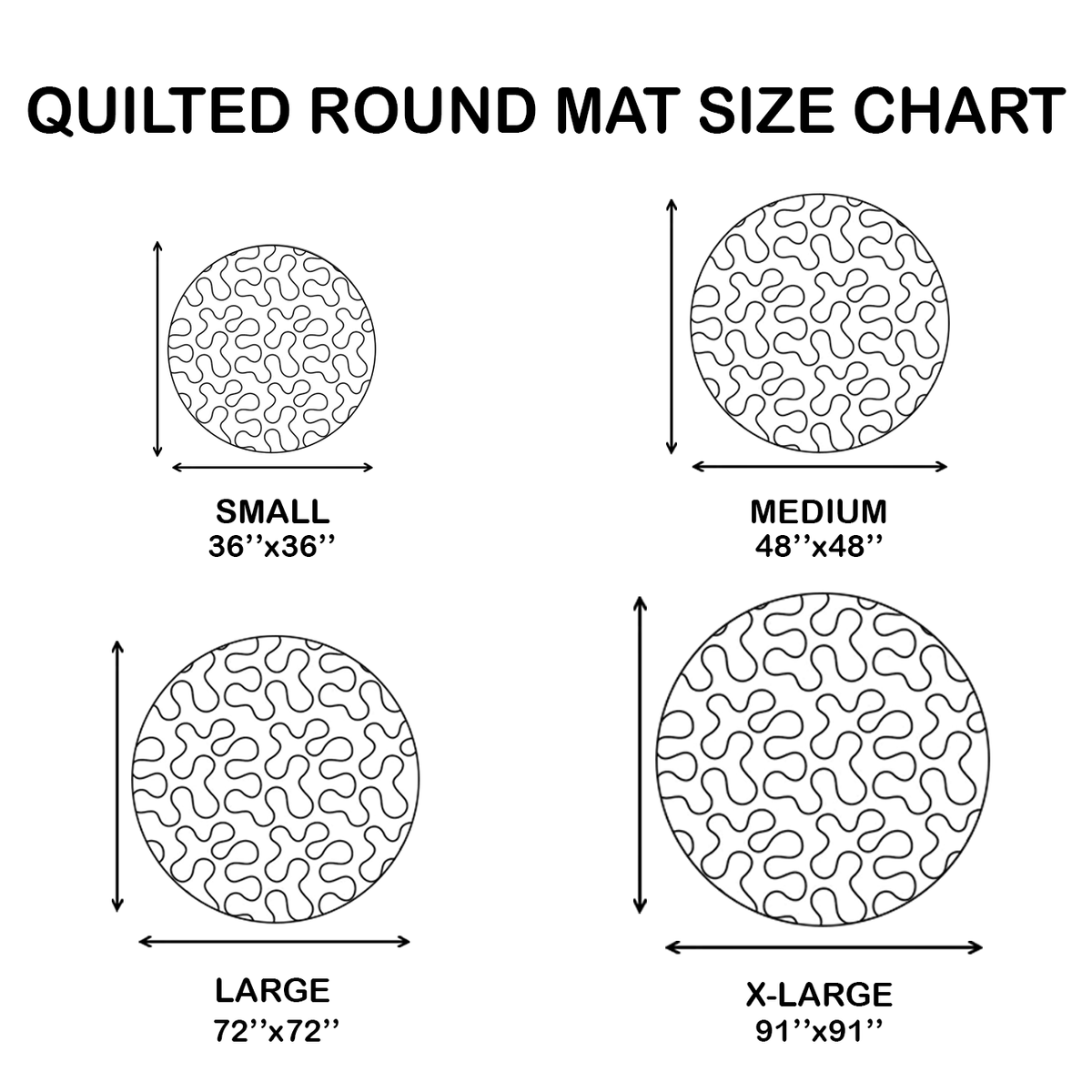 Round Quilted Mat - Leaping Deer – view 2
