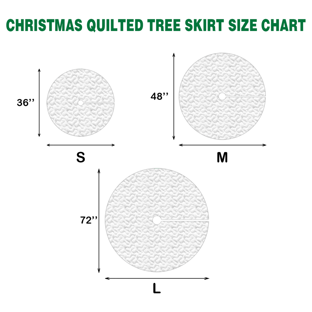 Size guide – Quilted Christmas Tree Skirt - Highland Cow Santa Hats