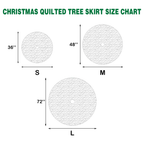 Size guide – Quilted Christmas Tree Skirt - Blue Elephants
